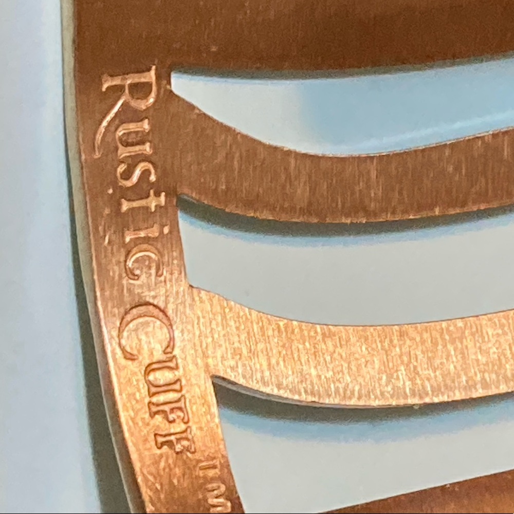 Two Rustic Cuff Bracelets In Box With Pillow - image 5